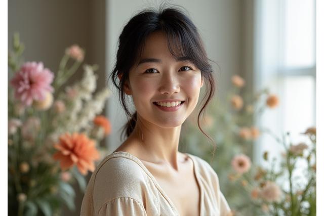 ハナビハナスタジオの創設者、佐藤 華のポートレート
